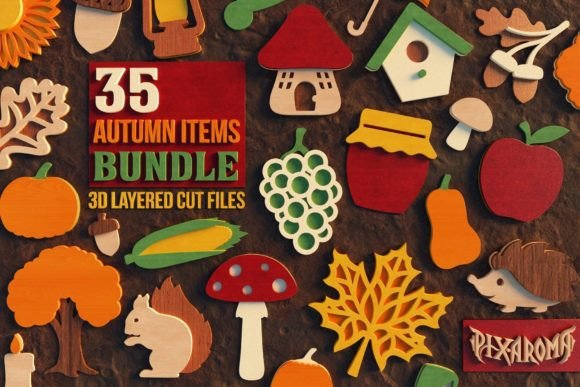 35 Autumn Items - Cut Files Bundle