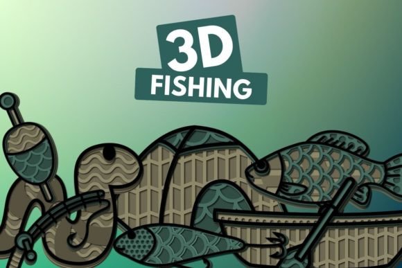 3D Fishing SVG Bundle