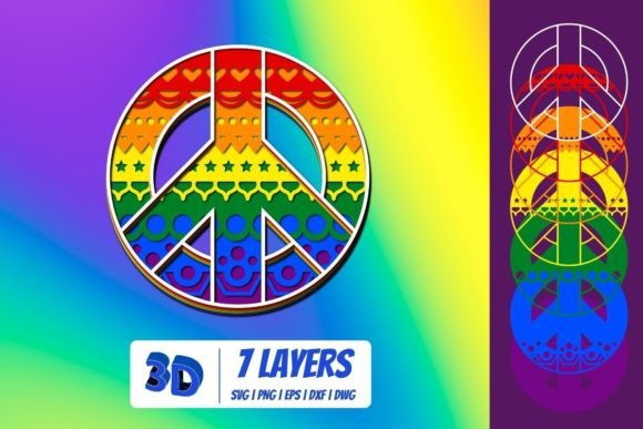 3D LGBT Rainbow Pacific SVG: A Versatile Design for All