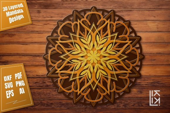 3D Multilayer Mandala SVG Cut File Vol.7