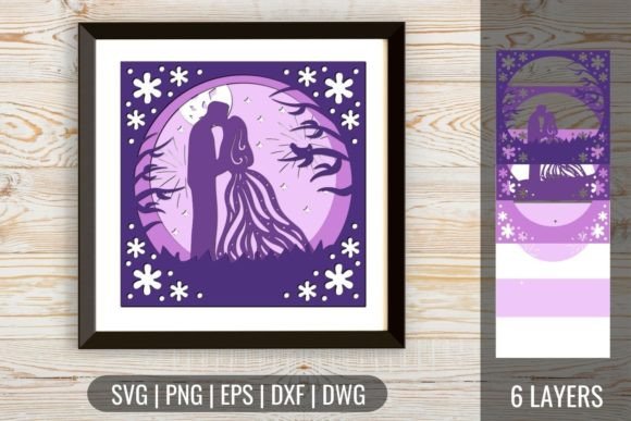 3D Wedding Shadow Box 4 SVG: A Versatile Design for Creative Projects