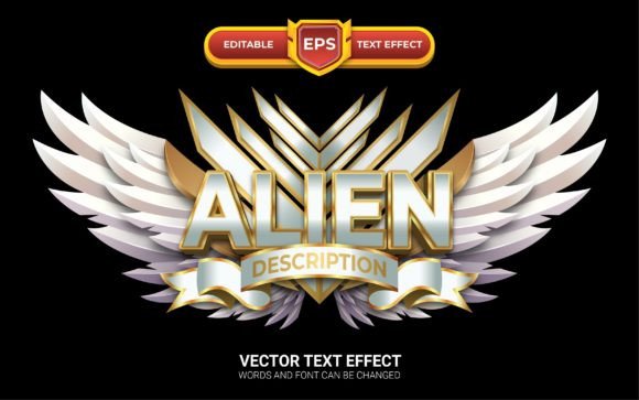 Alien 3d Logo with Text Effect