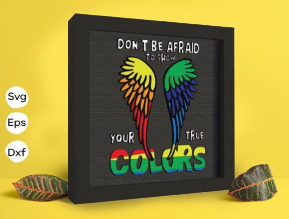 Angel Wings LGBT Papercut Light Box for Creative Workflows
