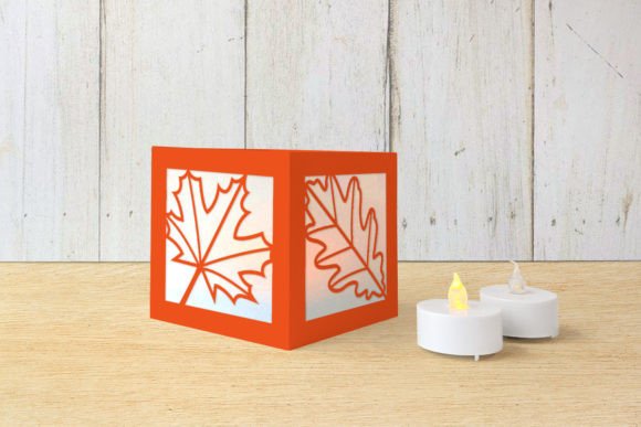Autumn Leaves Luminary SVG File