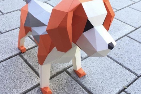Beagle Paper Sculpture: A Modern Twist on Traditional Craft