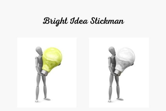 Bright Idea Stickman: A Creative Asset for Designers