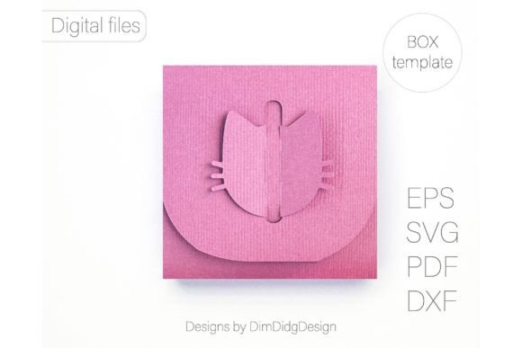 Cat Box Svg Gift Box Svg Favor Box Svg