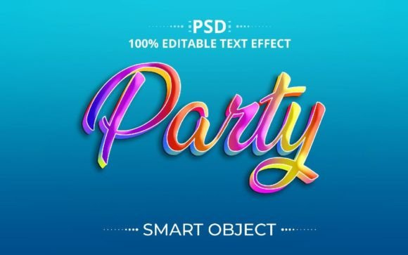 Colorful Party Text Effect Design: A Creative Tool for Eye-Catching Visuals