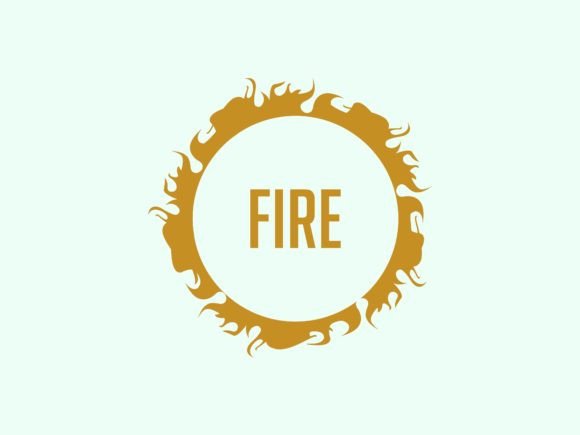 Fire Logo in the Circle