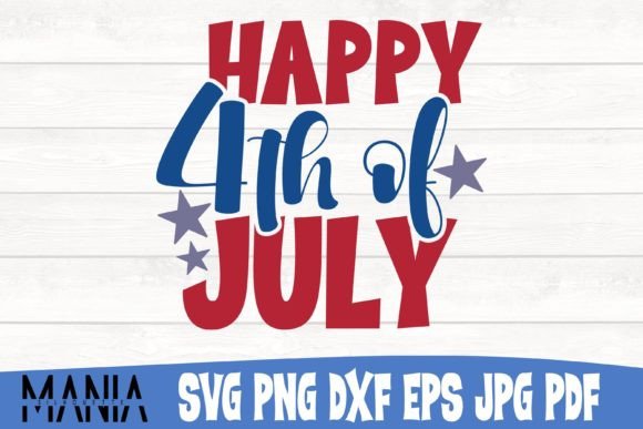 Happy 4th of July SVG Cut File Design