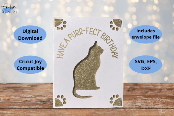 Have a Purr-fect Birthday Card SVG