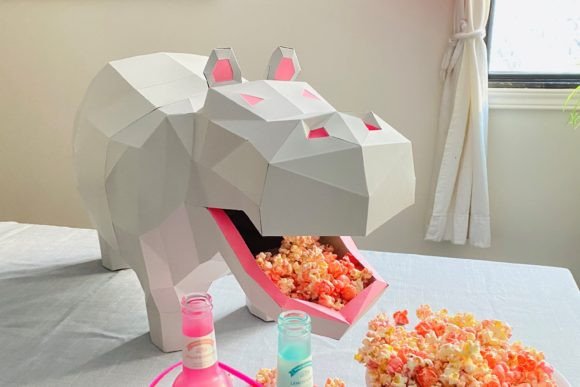 Hippo Paper Sculpture