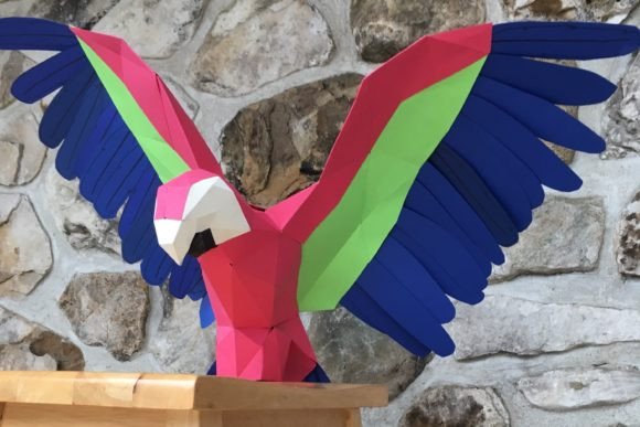 Parrot Paper Sculpture: A Creative and Practical Papercraft Project