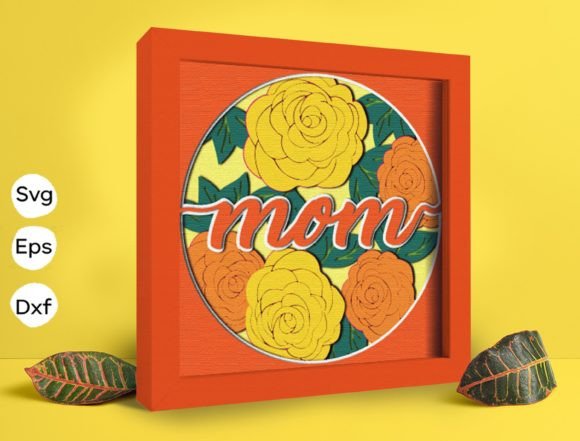 Rose Mom Papercut Light Box