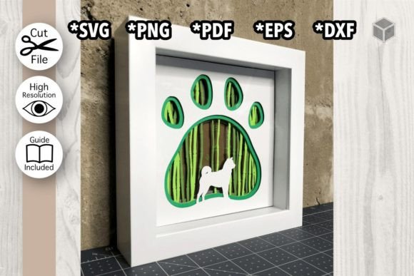 Shiba Inu Dog Bamboo Forest Shadow Box: A Unique and Creative Gift Idea