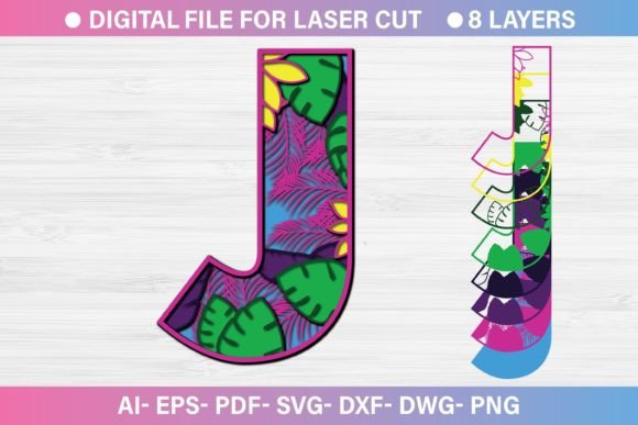 Summer Letter J Paper Cut SVG: A Creative Solution for Laser Cutting and More